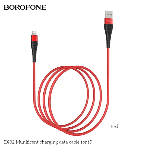 BOROFONE BX32 Munificent USB-A to Lightning iPhone charging cable, braided 1 m NZ