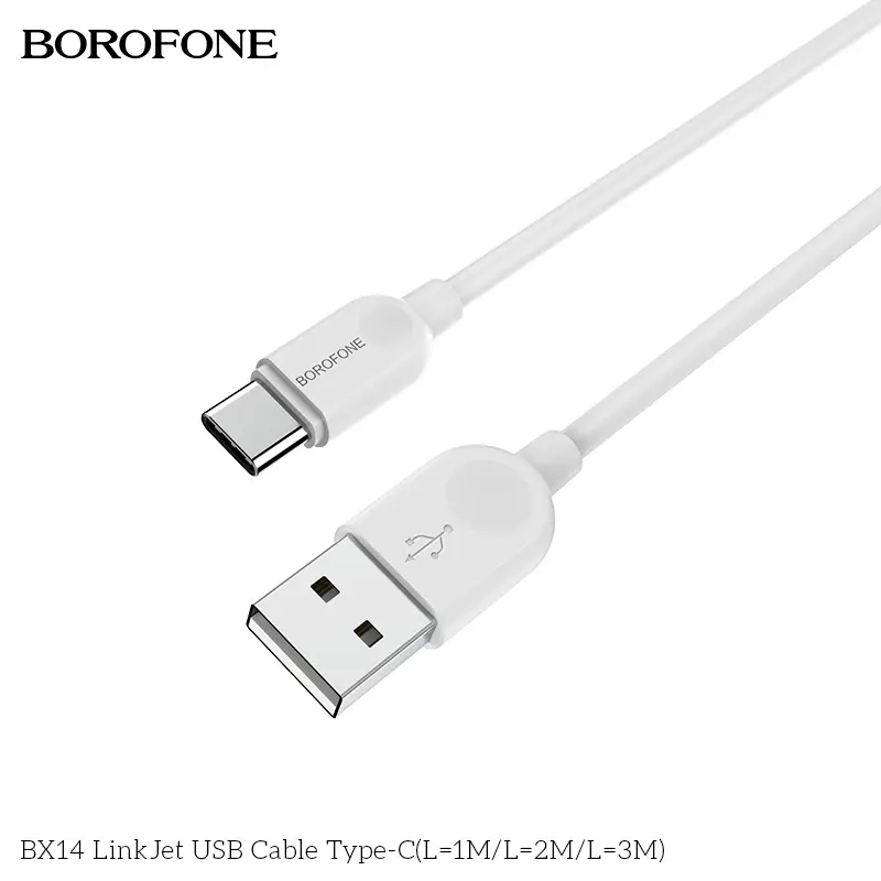 BOROFONE BX14 LinkJet USB-A to USB-C cable 3m NZ