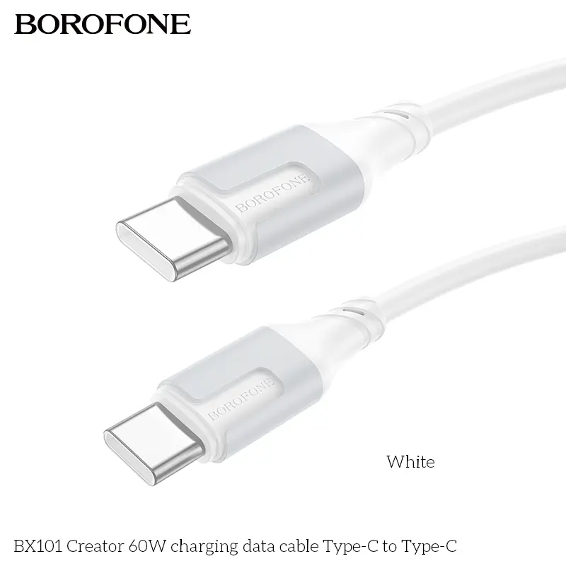 BOROFONE BX101 Creator USB-C to USB-C cable 60W NZ