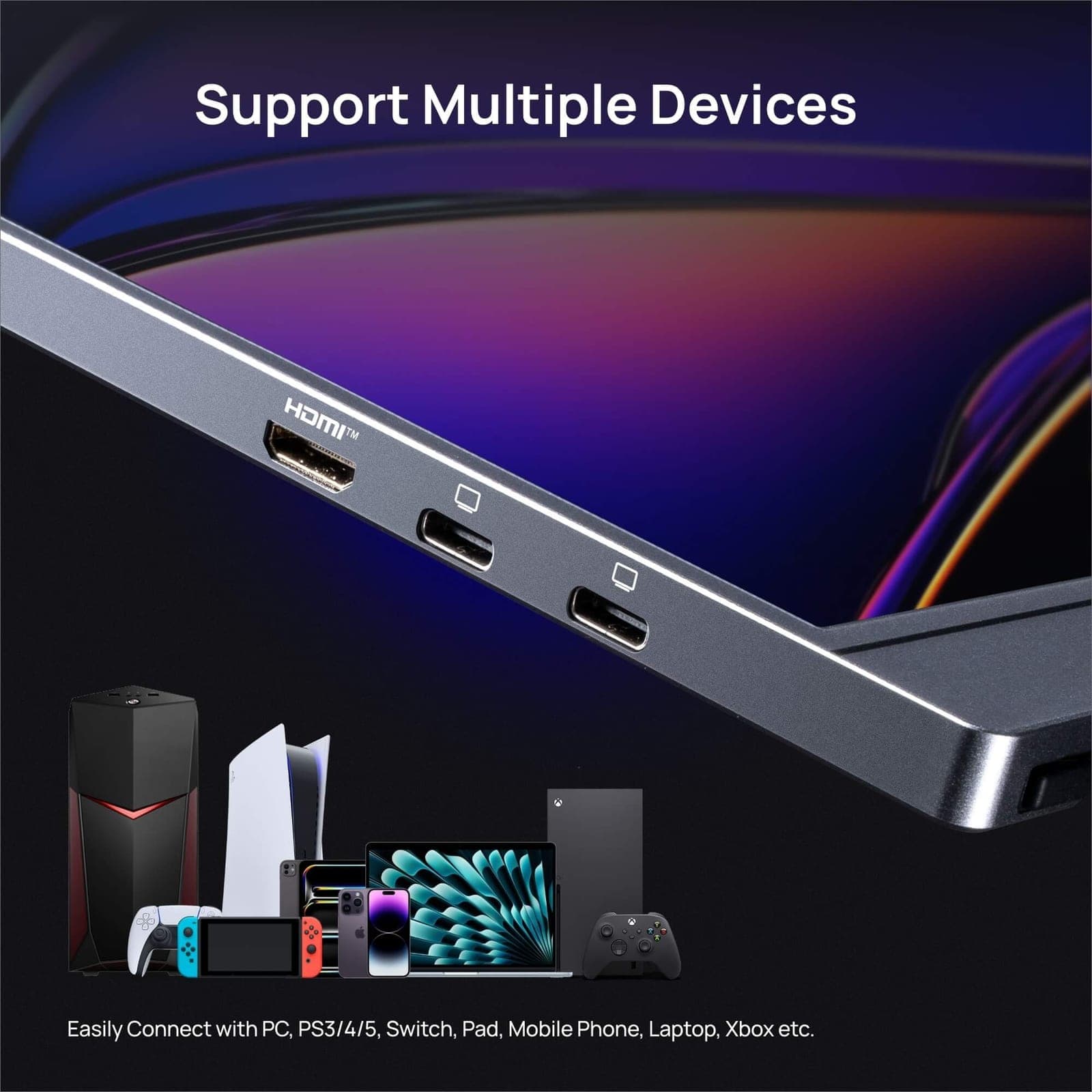 ARZOPA Z1FC 16.1" 144Hz Portable Gaming Monitor – Grey, with Sleeve Bag NZ 5