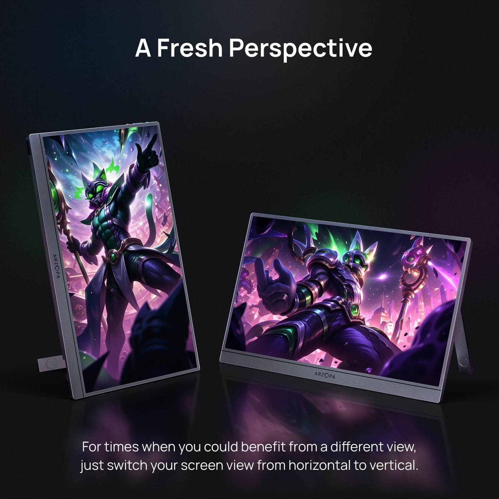 ARZOPA Z1FC 16.1" 144Hz Portable Gaming Monitor – Grey, with Sleeve Bag NZ 6